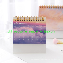 Beautiful Sky Silver Hot Stamp Table Calendar